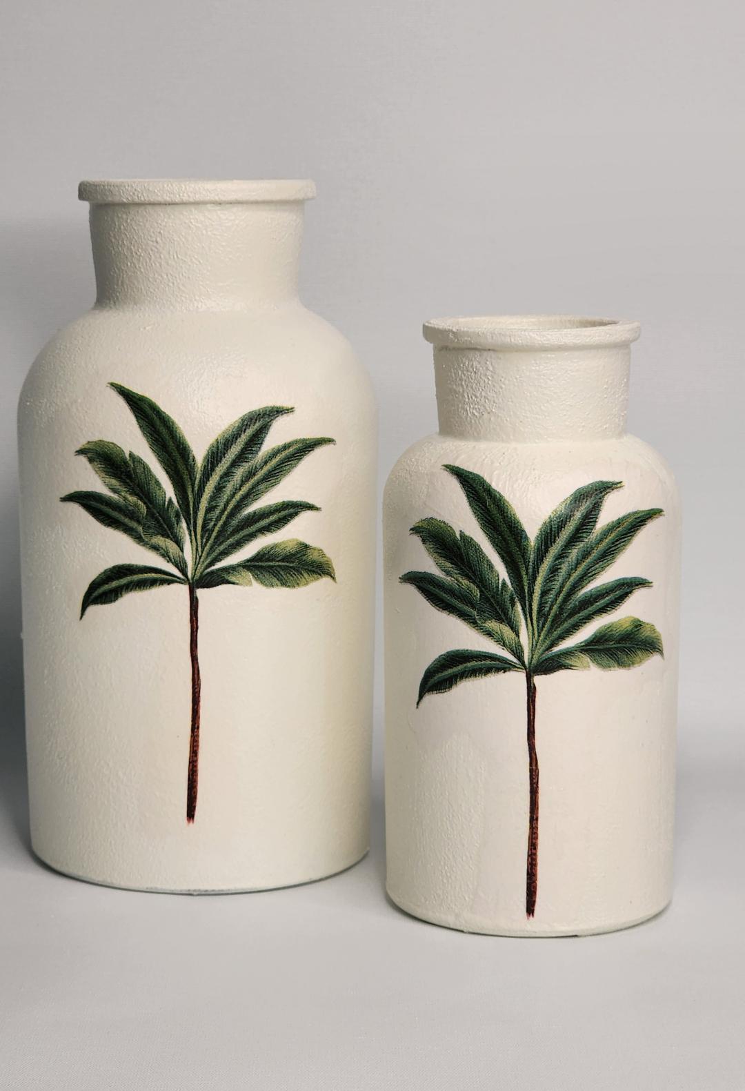 Green Palm Vase