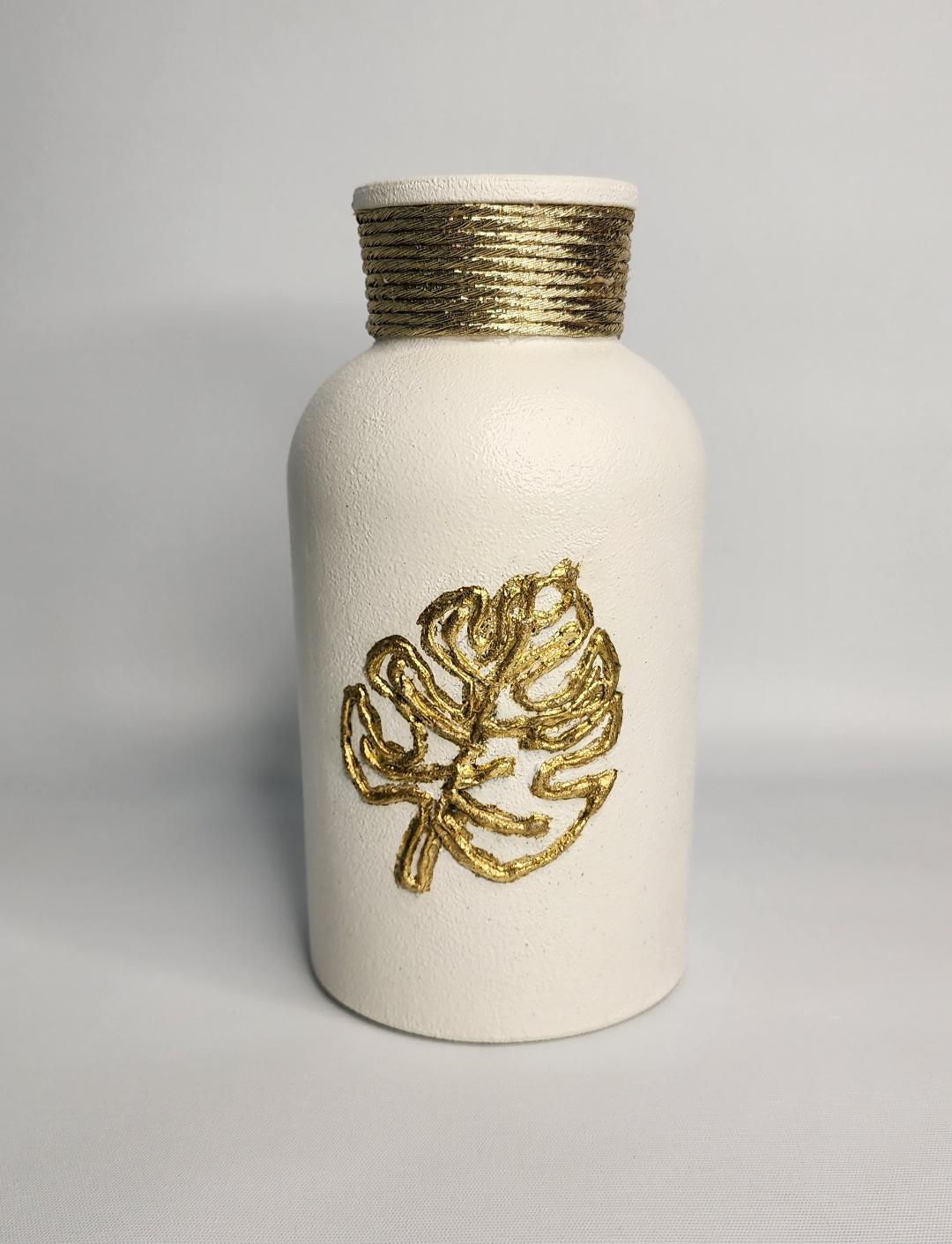 Gold Monstera Vase