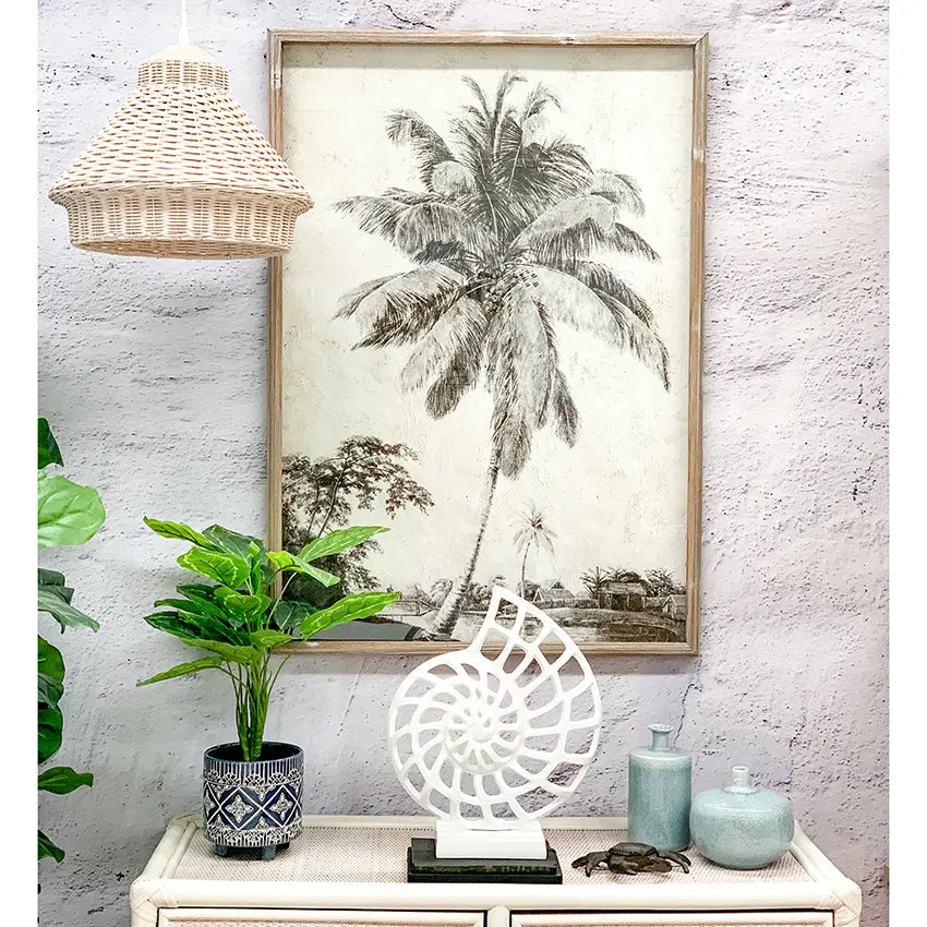 Laura Pendant | White | Rattan Coastal Country Home Decor