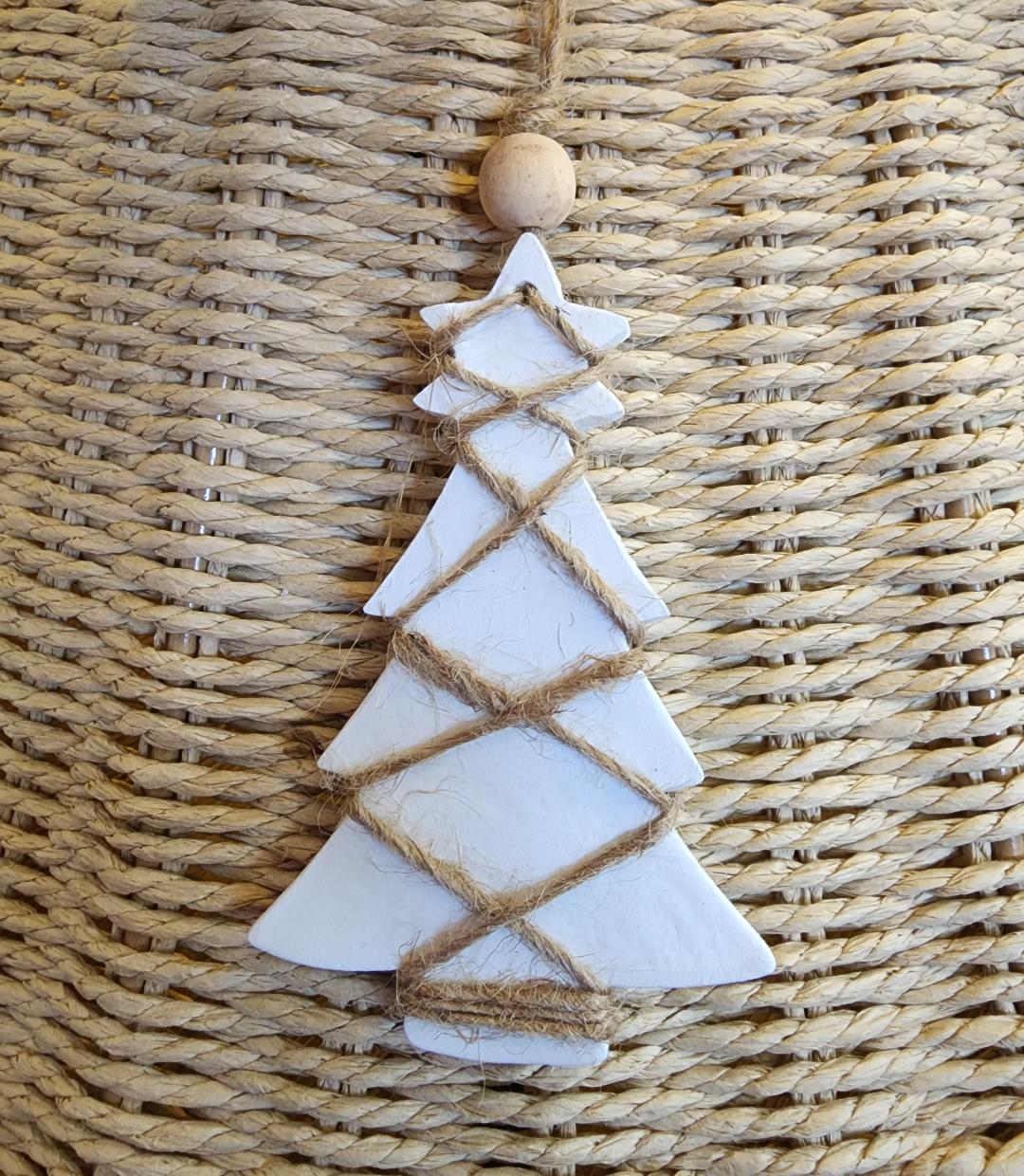 Clay Christmas Tree Ornament - Coastal Country Home Decor