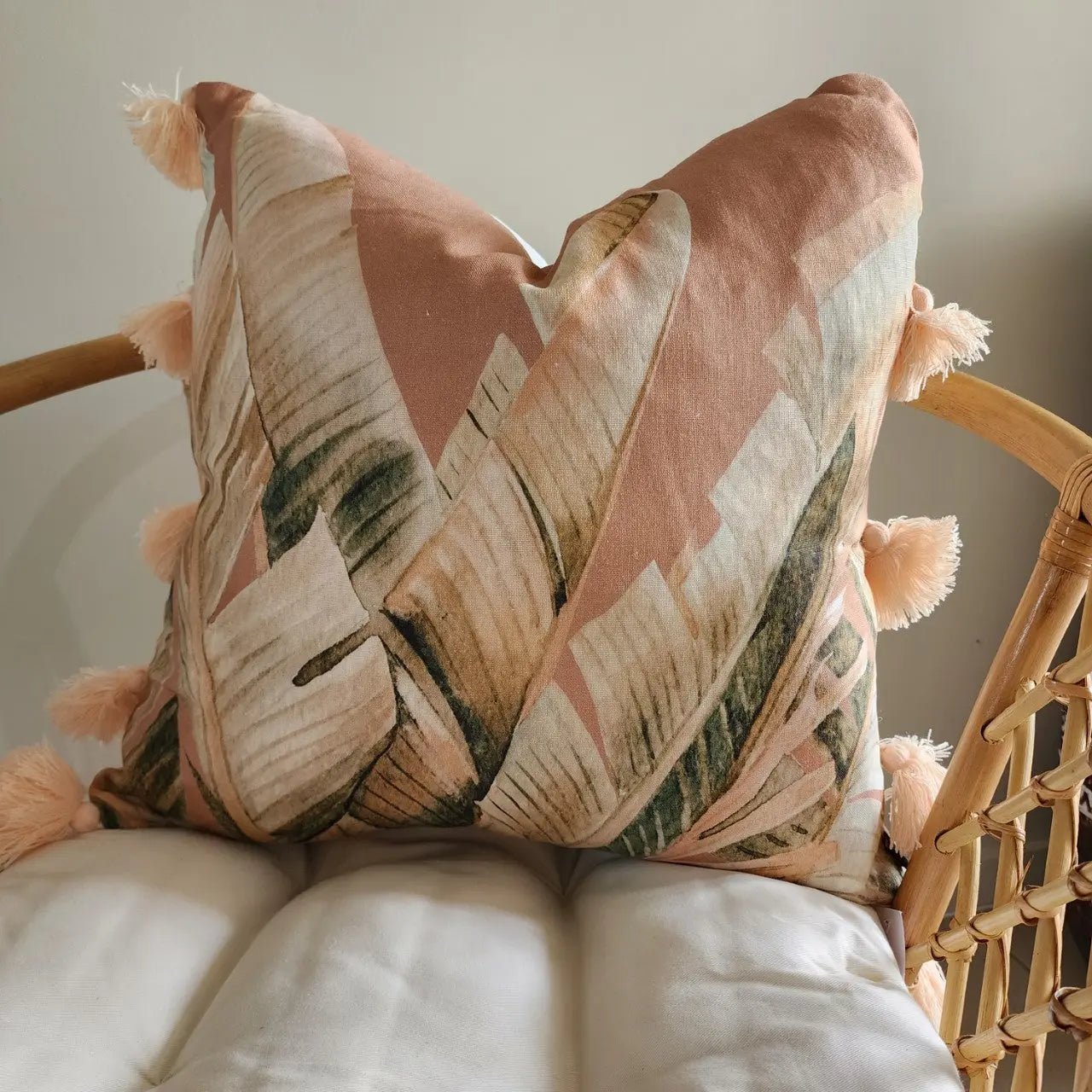 Indoor Cushion | Mila | Linen | Brown - 50cm x 50cm - Coastal Country Home Decor