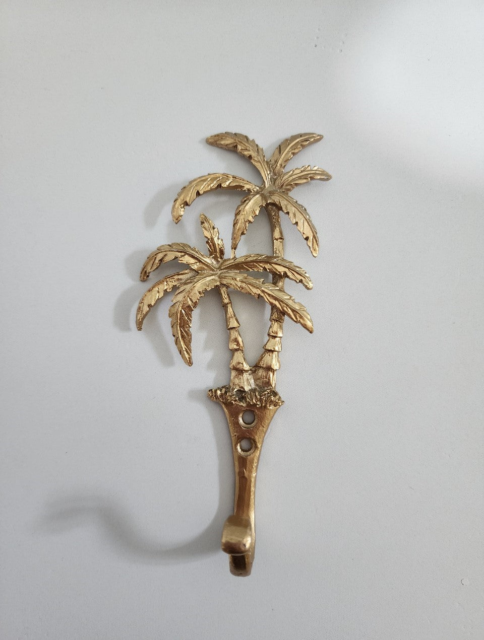 Palm Tree Wall Hook Gold Coastal Country Home Decor