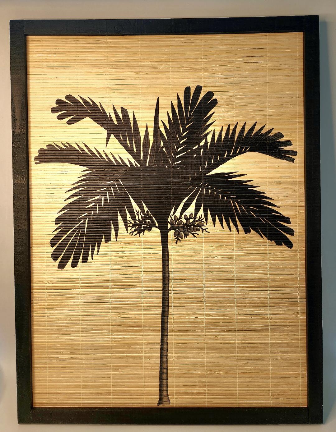 Royal Palm Print | Black & Ivory - Coastal Country Home Decor