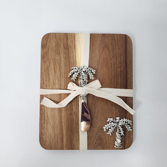 Silver Palm Cheeseboard - Coastal Country Home Decor